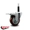 Service Caster 3.5'' Maroon Poly Swivel 3/4'' Expanding Stem Caster Total Lock Brake SCC-EXTTL20S3514-PPUB-MRN-34 - alternate 2